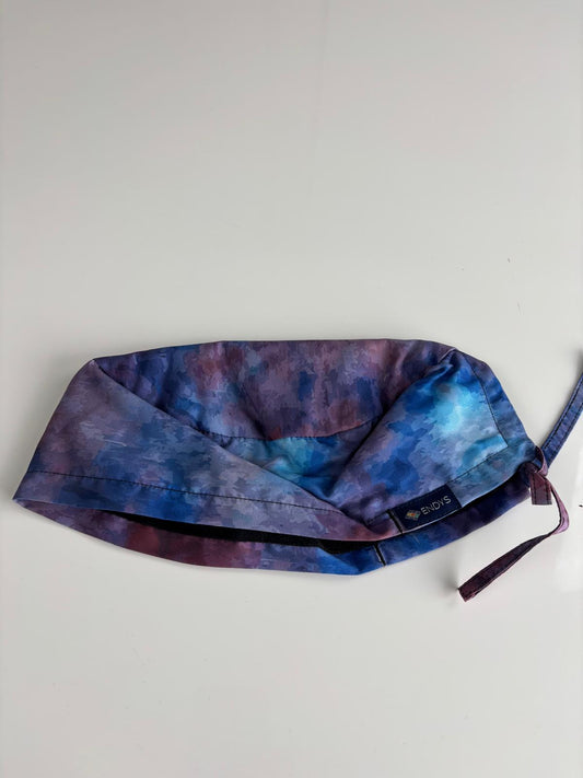[Satin-lined + Sweatband] Tie & Dye Unisex Scrub Cap