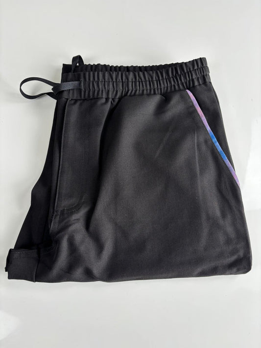 Tie Dye Women Scrub Pants - Black