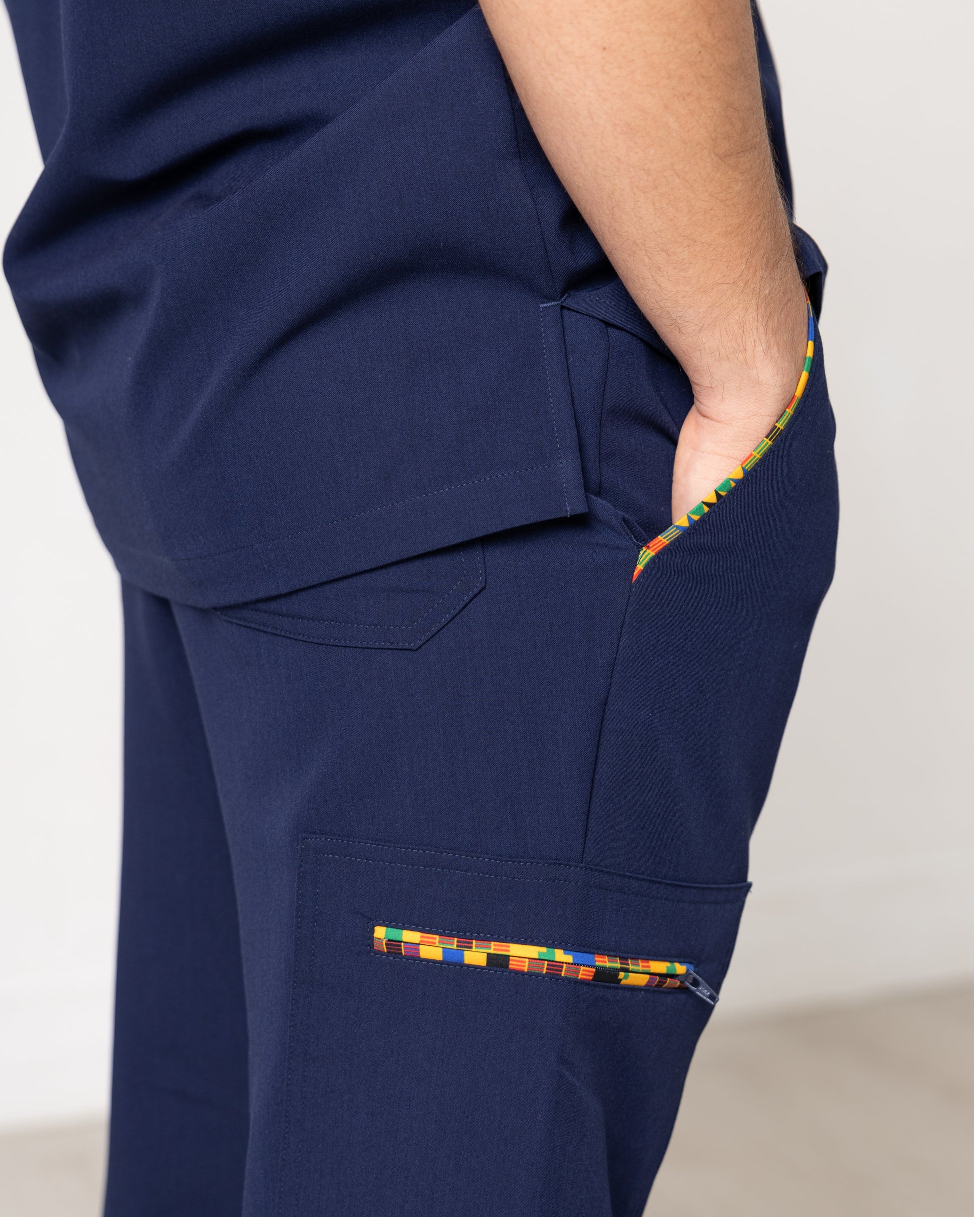 men scrubs pants pocket