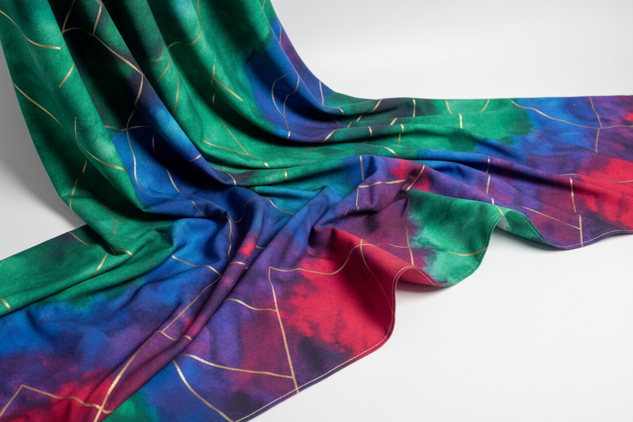 premium bright coloured print fabrics nicely arranged to excude luxury